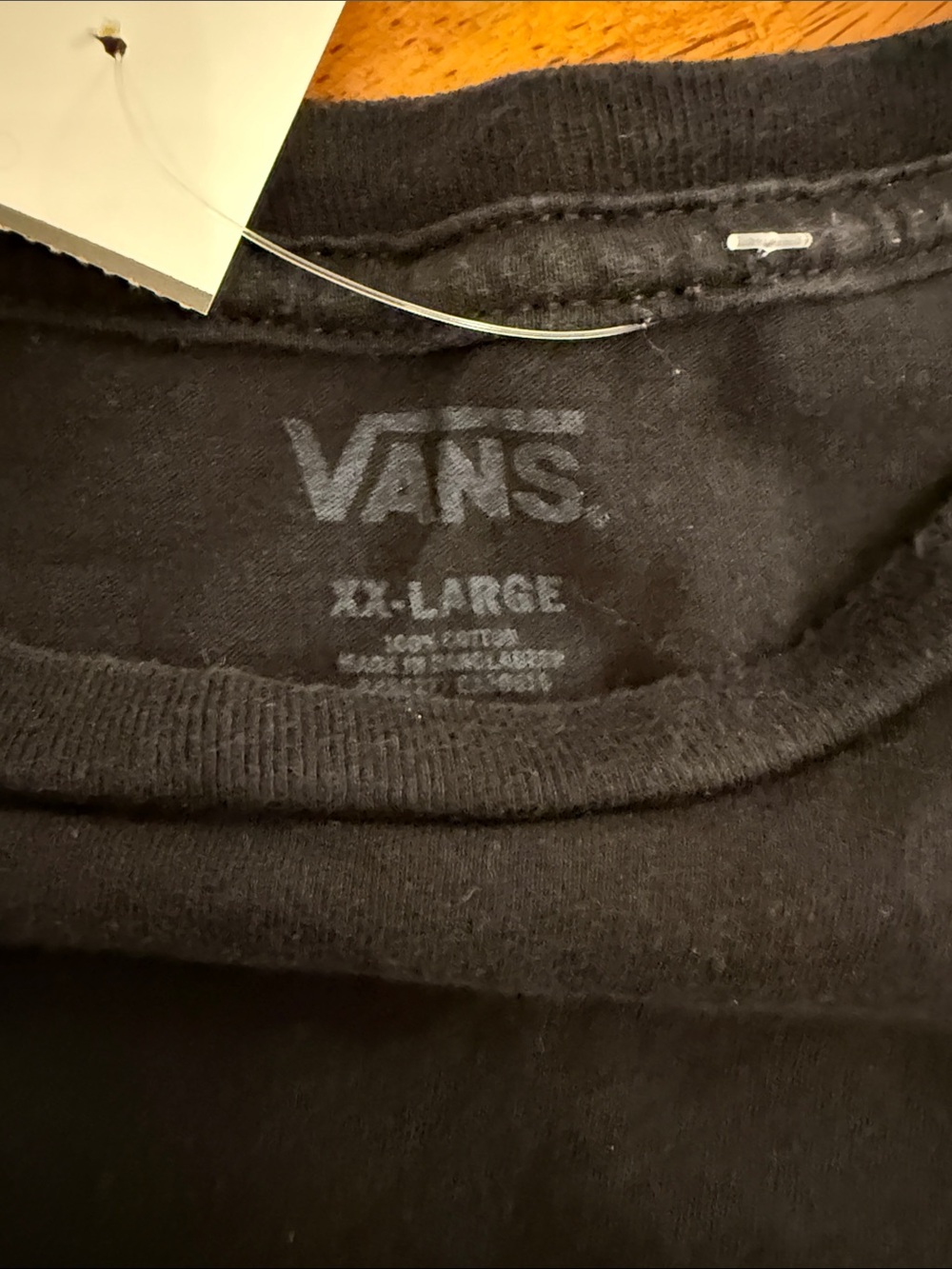 Vans Black Short Sleeve Tee with Small Multicolor Logo xxl - Picture 7 of 9